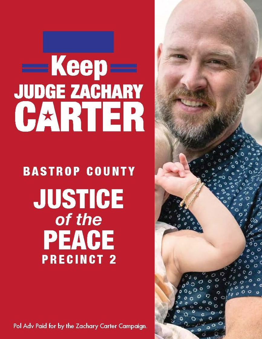 Zachary Carter campaign card with family