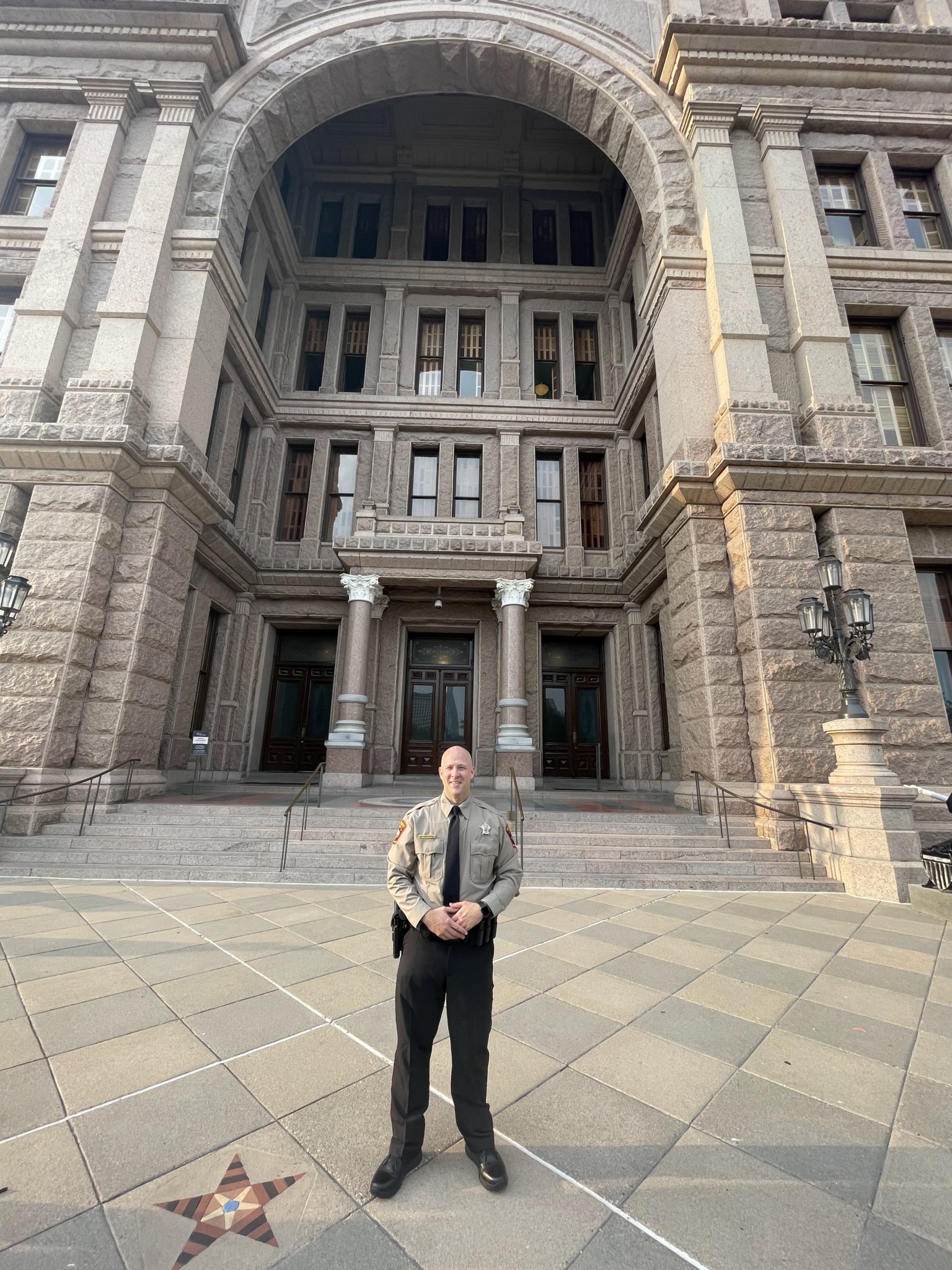 Zachary Carter in uniform at the Texas State Capitol